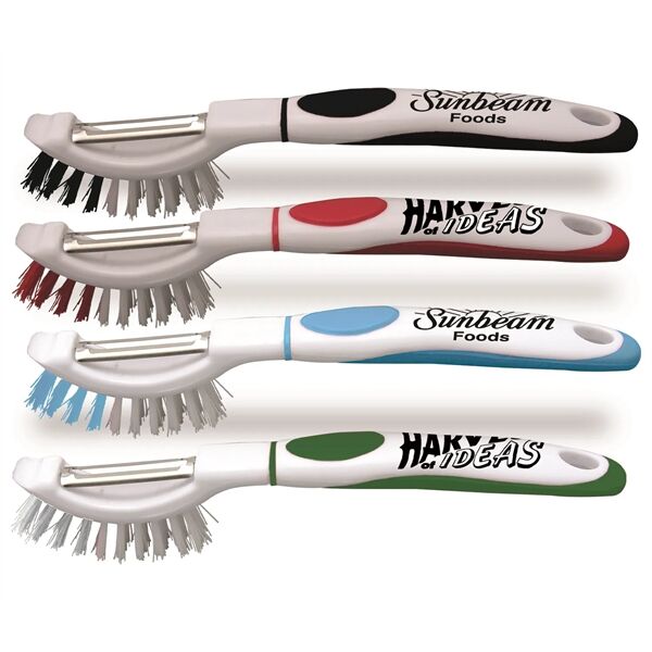 Main Product Image for Custom Printed Brush-up Vegetable Brush & Peeler