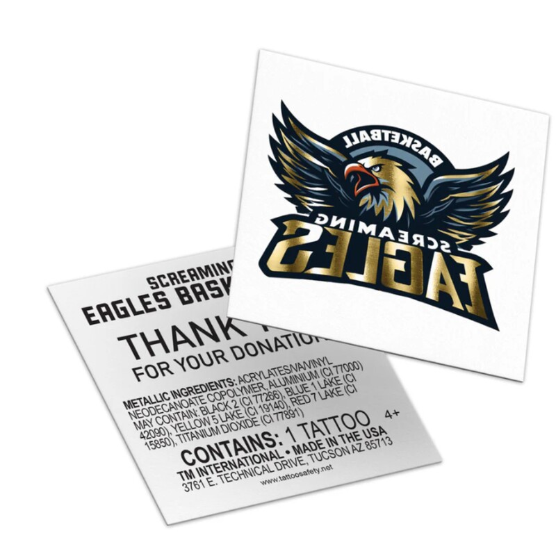 Main Product Image for Custom Metallic Temporary Tattoos 2" x 2"