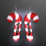 Buy Imprinted Blinky Candy Cane Earrings, 1-PAIR, Pierced