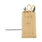 Buy Custom Printed Auden Bamboo Wireless Charging Pencil Cup