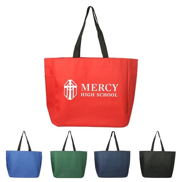 Main Product Image for Custom Printed Metro Polyester Tote Bag 13"W x 12"H x 6.5"D