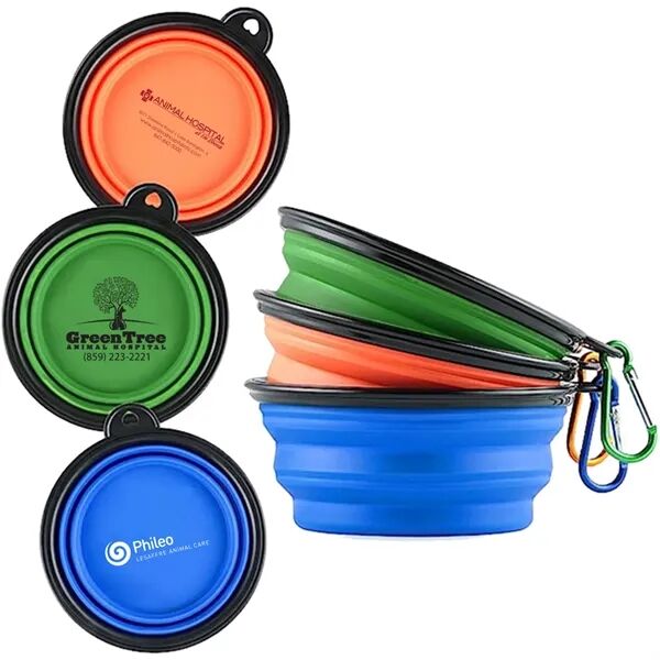 Main Product Image for Custom Printed Large Collapsible Silicone Dog Bowl