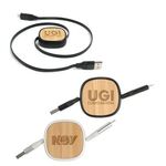 Buy Laser Engraved BambooRetract 4-in-1 Charging Cable