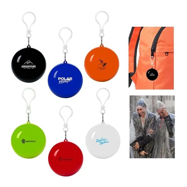 Main Product Image for Custom Printed Poncho Ball Keychain