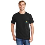 Buy Custom Printed Authentic 100% Cotton T-Shirt with Pocket Hanes