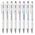 Buy Full Color Ellipse Softy White Barrel Pen w/ Stylus