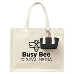 Buy Custom Printed Mini Recycled Cotton Tote Bag with Charm.