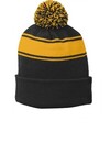 Buy Custom Printed Sport-Tek Stripe Pom Pom Beanie