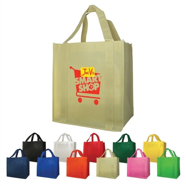 Main Product Image for Custom Printed Shopping Tote Bag Non-Woven (12"W x 13"H x 8"D)