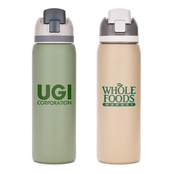 Main Product Image for Branded Three-Toned 27oz. Stainless Steel Straw Bottle