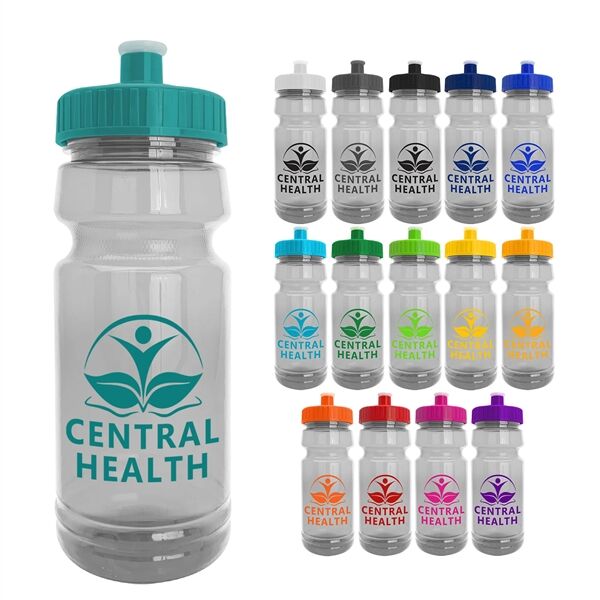 Main Product Image for Custom Trainer Clear Sports Bottles with Push pull lid 24 oz