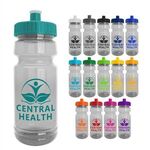 Buy Custom Trainer Clear Sports Bottles with Push pull lid 24 oz