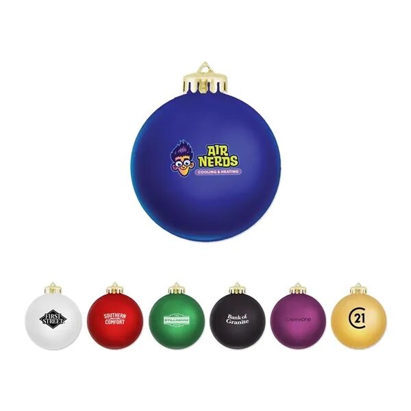 Main Product Image for Custom Satin Finish Round Shatterproof Ornament 3 1/4"