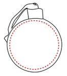 Ad Ornament w/ insert - Clear-red Ribbon