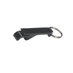 Aluminum Bottle/Can Opener Key Ring - Black