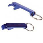 Aluminum Bottle Opener Key Tag - Blue