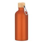 Aluminum Tundra Bike Bottle With Bamboo Lid - Metallic Orange