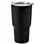 Aurora - 28 Oz. Stainless Steel Shell Auto Tumbler - Black