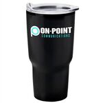 Aurora - 28 oz. Stainless Steel Shell Auto Tumbler - Black