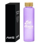 Aws 20 Oz. Belle Glass Bottle With Bamboo Lid -  