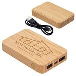 Buy Marketing Bamboo 5000mah Dual Port Power Bank With Wireless Char