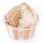 Bamboo Bucket Bath and Beauty Gift Set - 4pcs - Bamboo