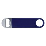 Bartenders Vinyl Bottle Opener - Full Color - Blue