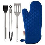 BBQ Grilling Mitt Kit - Blue