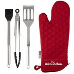 BBQ Grilling Mitt Kit -  