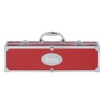 BBQ Set In Aluminum Case - Red