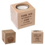 Buy Beechwood Cube Candle Holder