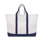 Below Deck Boat Tote Bag - Natural With Navy