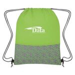 Bitmap Drawstring Backpack - Lime