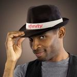 Buy Black Funky Fedora With Imprinted Hat Band