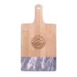 Buy Custom Printed Black Marble & Bamboo Cutting Board