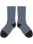 Black Out Crew Socks - Gray