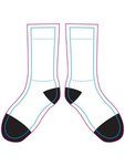 Black Out Crew Socks - White