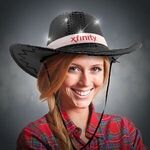 Buy Black Sequin LED Cowboy Hat