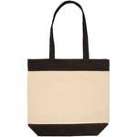 Boutique Cotton Panel Tote - Black