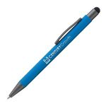Bowie Softy w/Stylus - Laser Engraved - Metal Pen - Blue/Silver