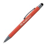 Bowie Softy w/Stylus - Laser Engraved - Metal Pen - Orange-gray