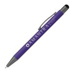 Bowie Softy w/Stylus - Laser Engraved - Metal Pen - Purple-gray