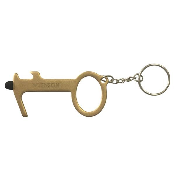 Main Product Image for Custom Printed Brass Door Opener With Bottle Opener & Stylus