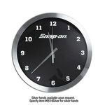 Bridge 14" Brushed Metal Analog Wall Clock with Glass Lens -  