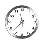 Bridge 14" Brushed Metal Analog Wall Clock with Glass Lens -  