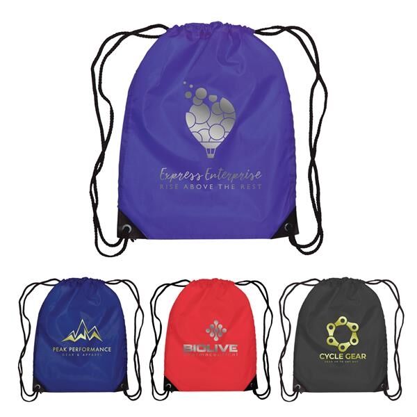 Main Product Image for Custom Printed Broadway Drawstring Backpack - 210D Polyester