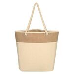 Burlap Rope Tote Bag -  