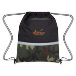 Camo Accent Drawstring Sports Pack -  