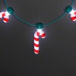 Candy Cane Lights Christmas Party Necklace - White-red-green