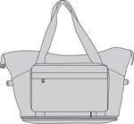 Caravan Expandable Travel Tote - Light Gray